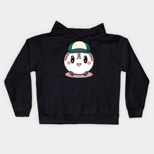 Cute Kawaii Baseball Pitches Be Crazy Kids Hoodie